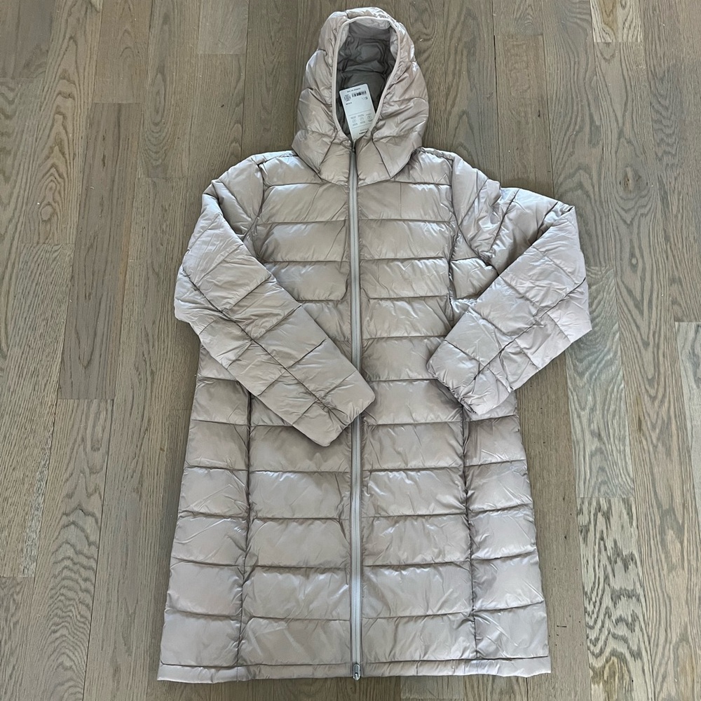 Athleta AIRE PUFFER PARKA Long Puffer Jacket with Hood - Feather